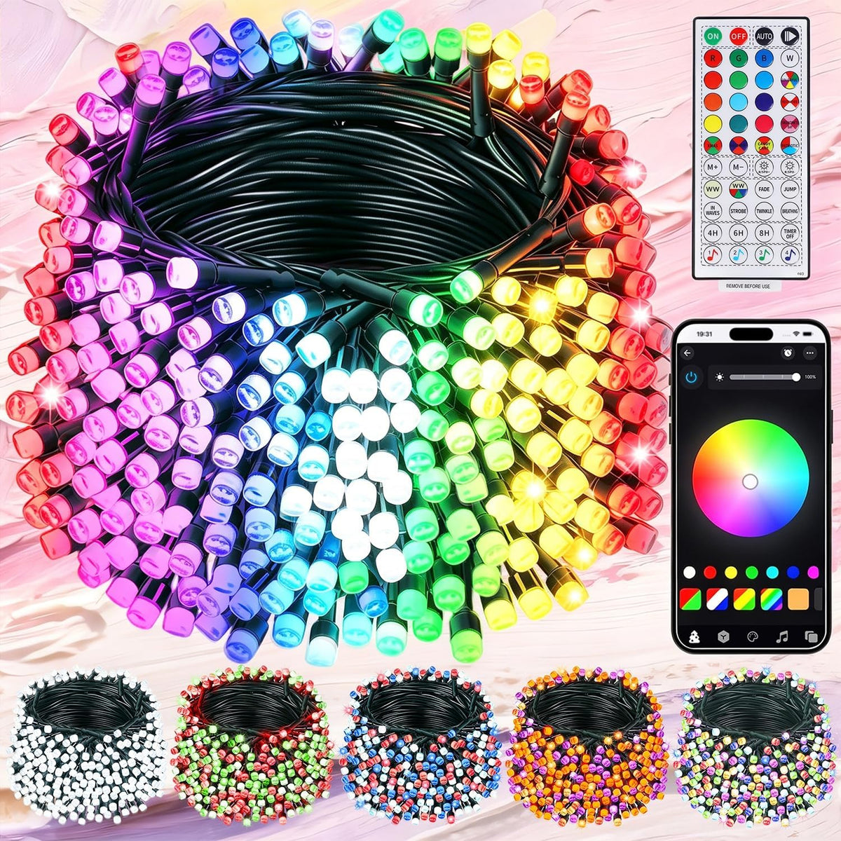 HOME LIGHTING Luces inteligentes de Halloween que cambian de color,...