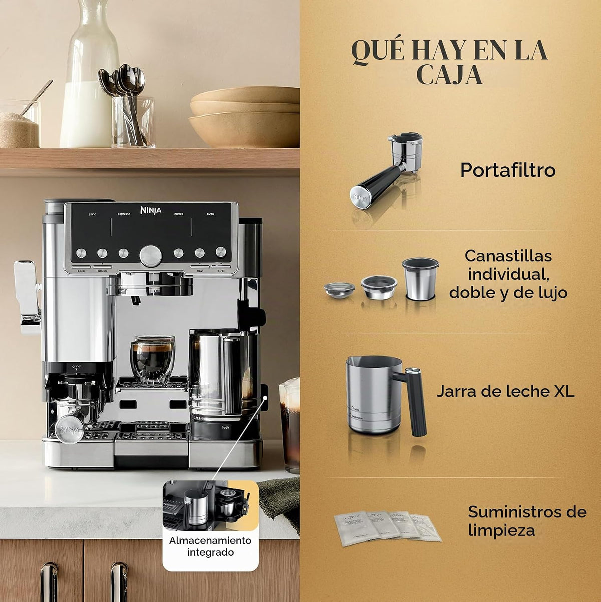 Ninja Luxe Café Pro Series, máquina de café expreso, café por goteo...