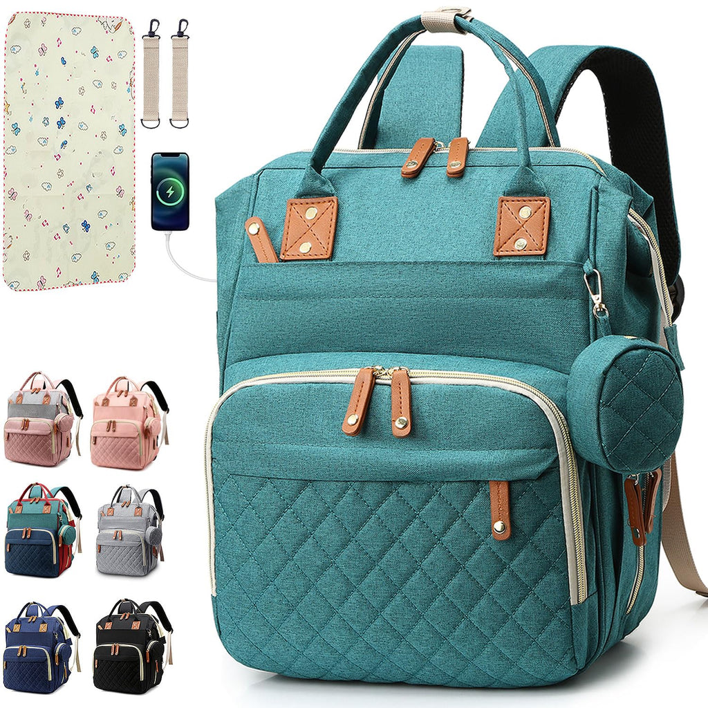 SHITIESHOU Bolsa de pañales mochila para bebé, bolsa de pañales par...