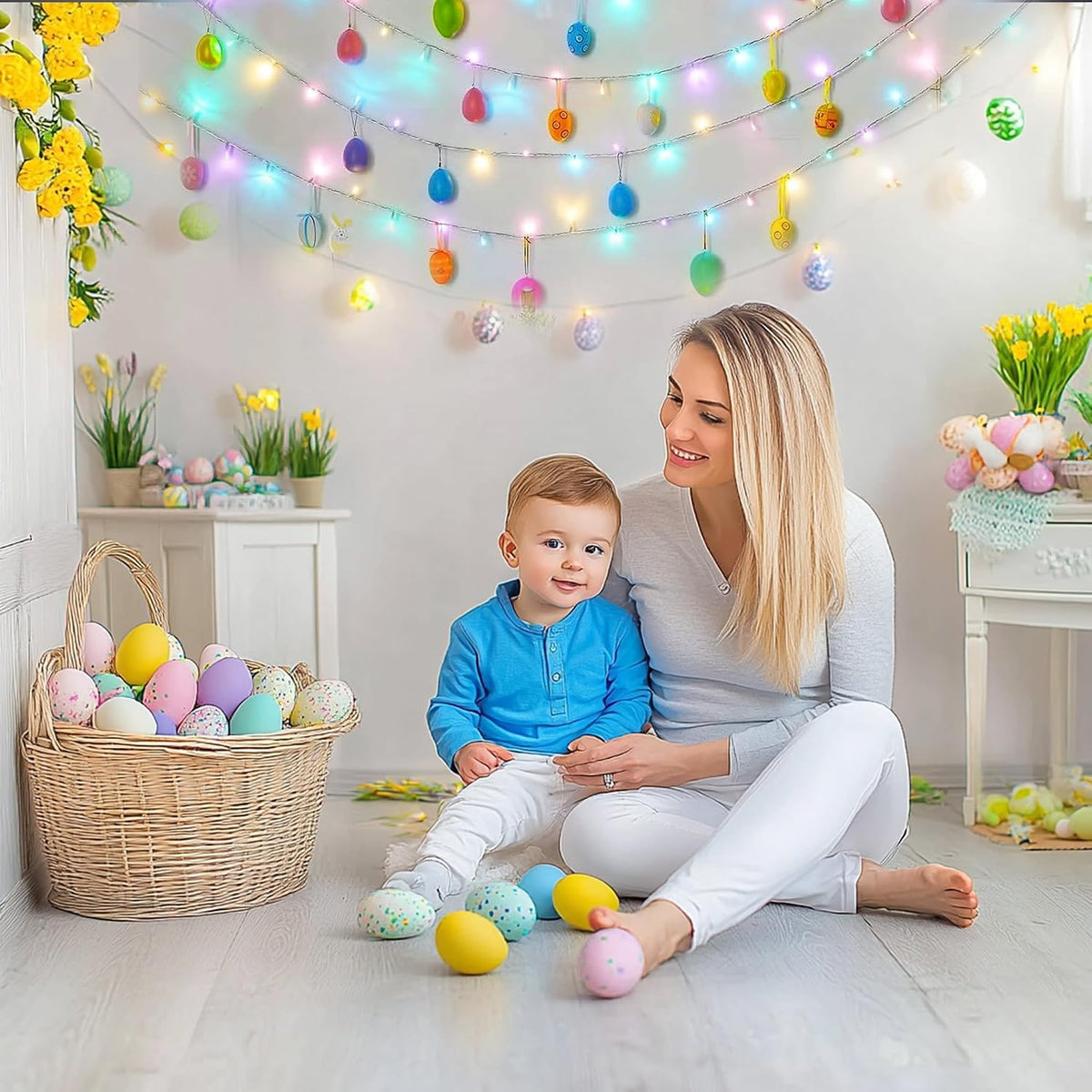 Dazzle Bright Guirnalda de 300 luces LED de Pascua, 100 pies, color...
