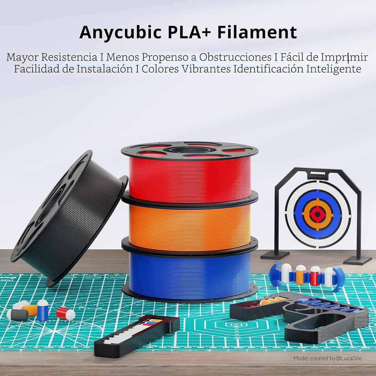 ANYCUBIC PLA Plus (PLA+), filamento para impresora 3D de 1,75 mm pa...