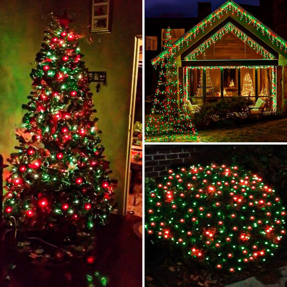 Guirnalda de 200 luces LED conectables, luces de Navidad de 66 pies...