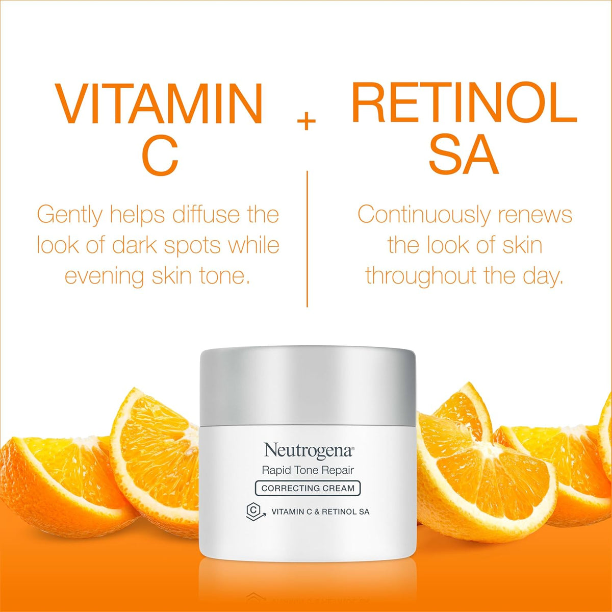 Neutrogena Crema hidratante facial Rapid Tone Repair + limpiador de...