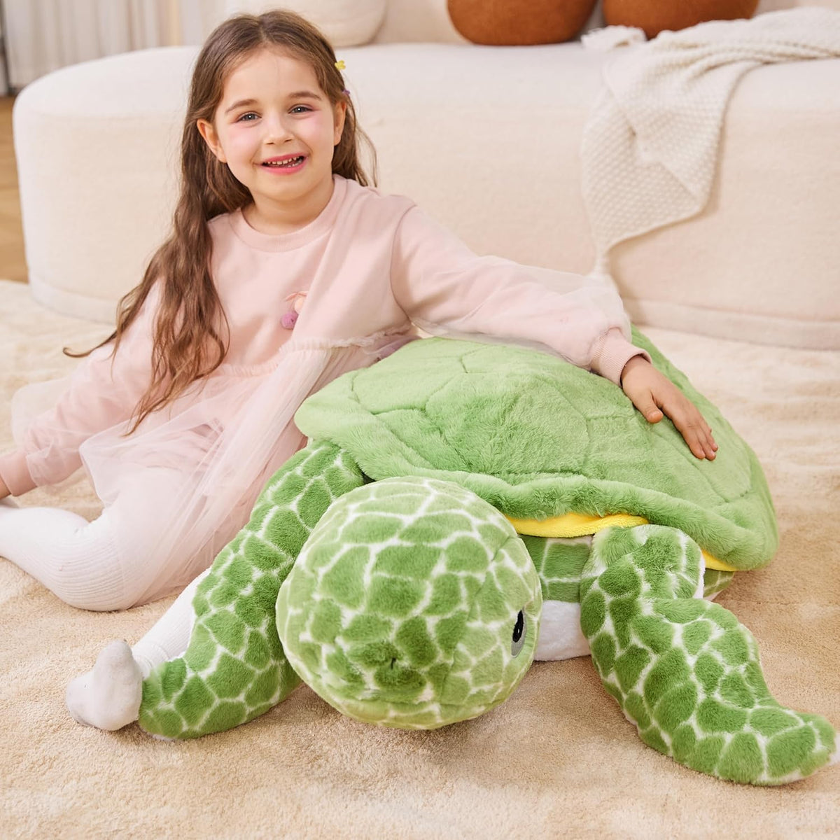 IKASA - Peluche gigante de tortuga marina de felpa, juguete de anim...