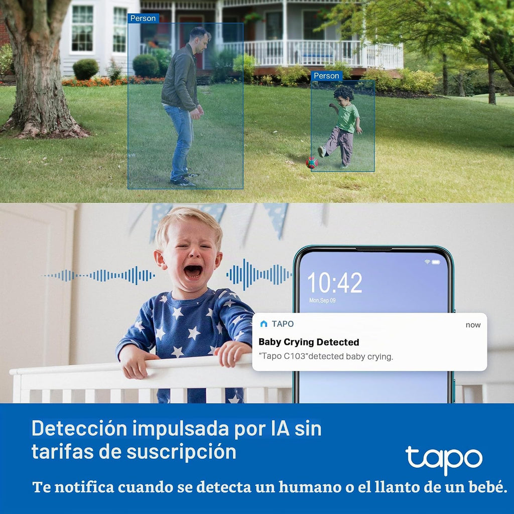 Tapo - Cámara de seguridad de 1080p para interiores\/exteriores - D...
