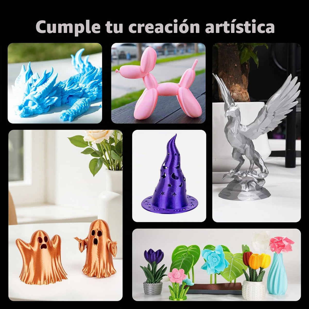 AMOLEN Filamento de ácido poliláctico (PLA) para impresora 3D, fila...