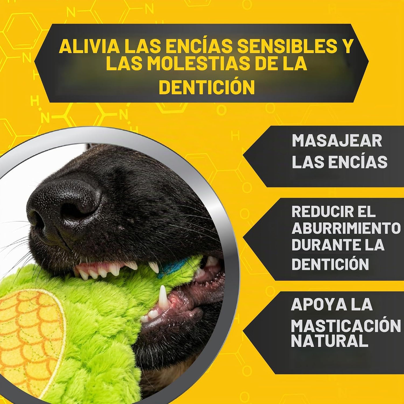 Juguete para perros Bite Force - Juguete de felpa grande, duradero...
