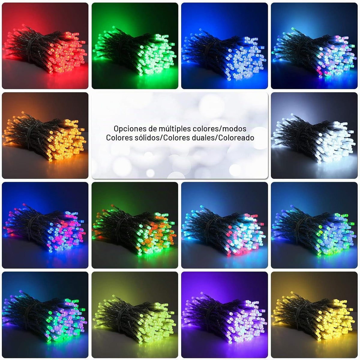 Brizled Cadena de luces que cambian de color, 33 pies, 100 luces LE...