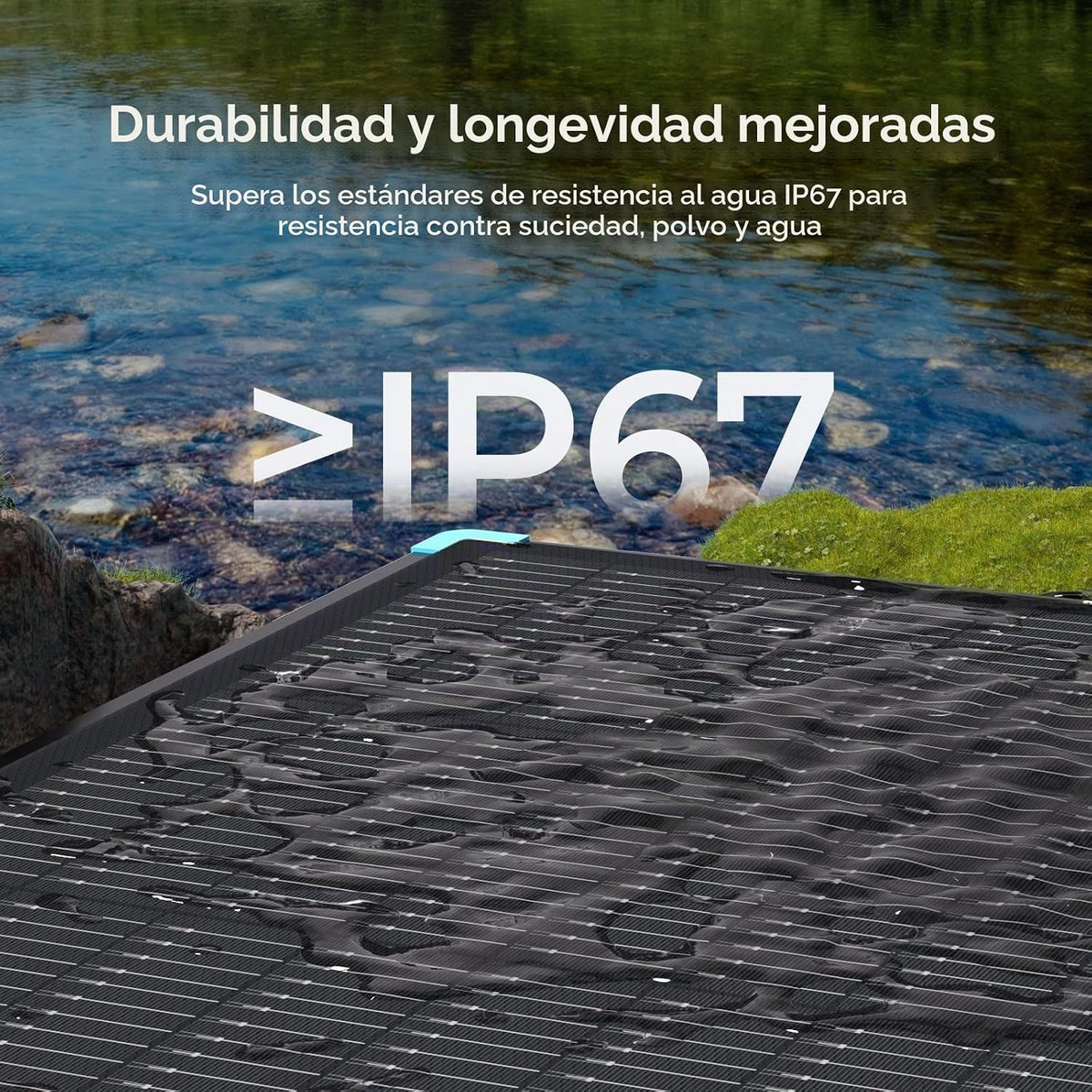 Panel solar portátil Renogy de 100 W, 25 % de alta eficiencia para...