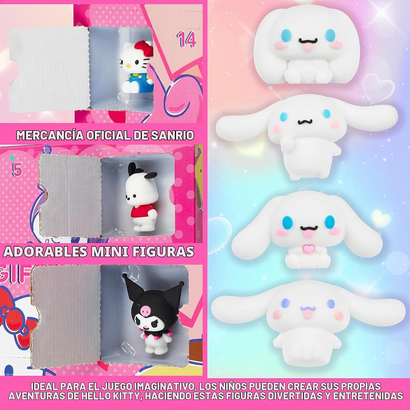 Caja de figuras sorpresa de Hello Kitty y amigos con 24 piezas de f...