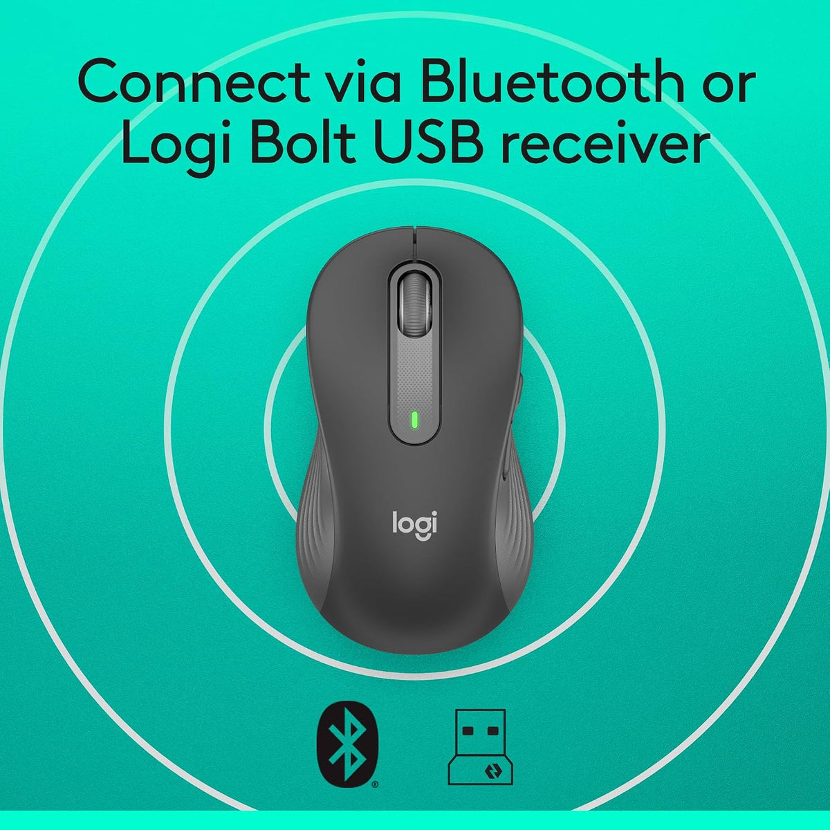 Logitech Ratón inalámbrico de tamaño completo Signature M650 L para...