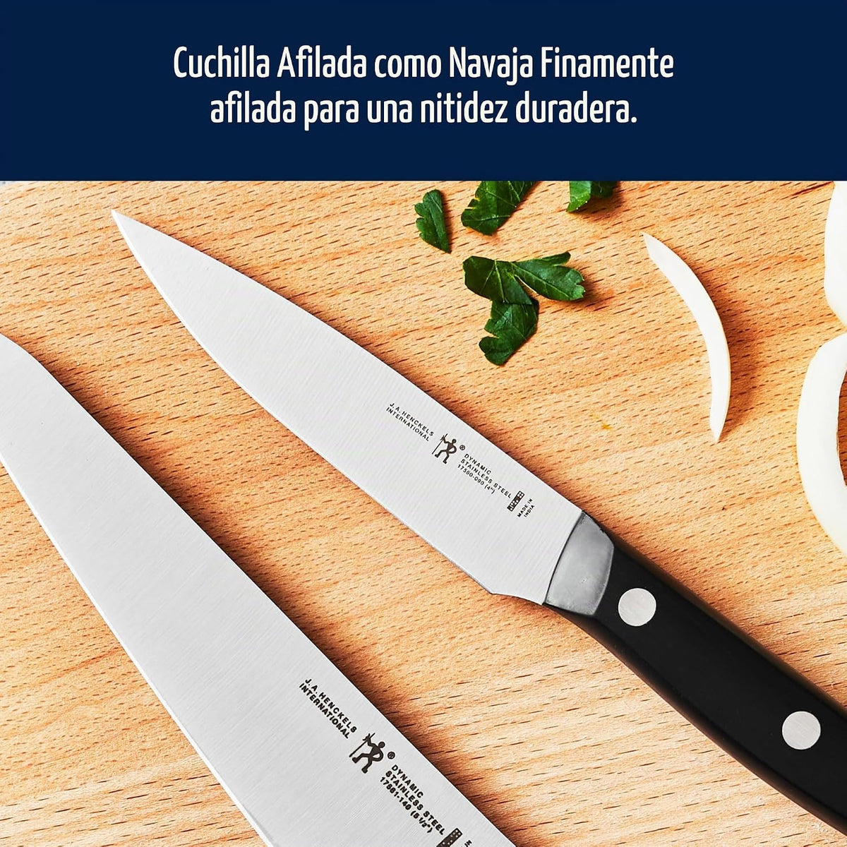 HENCKELS Dynamic Razor-Sharp - Juego de cuchillos de chef compactos...