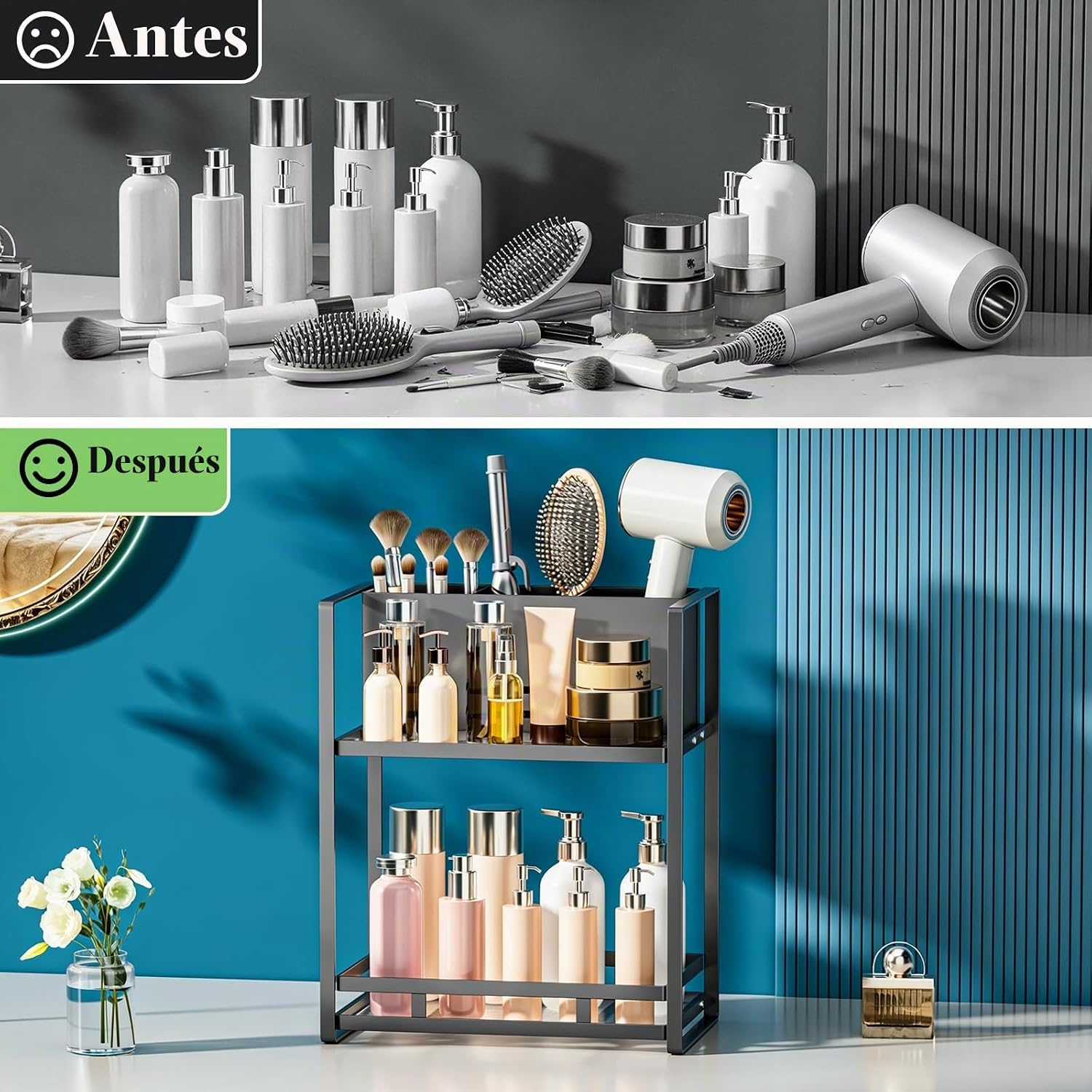 SanDream Organizador de herramientas para el cabello, encimera de b...