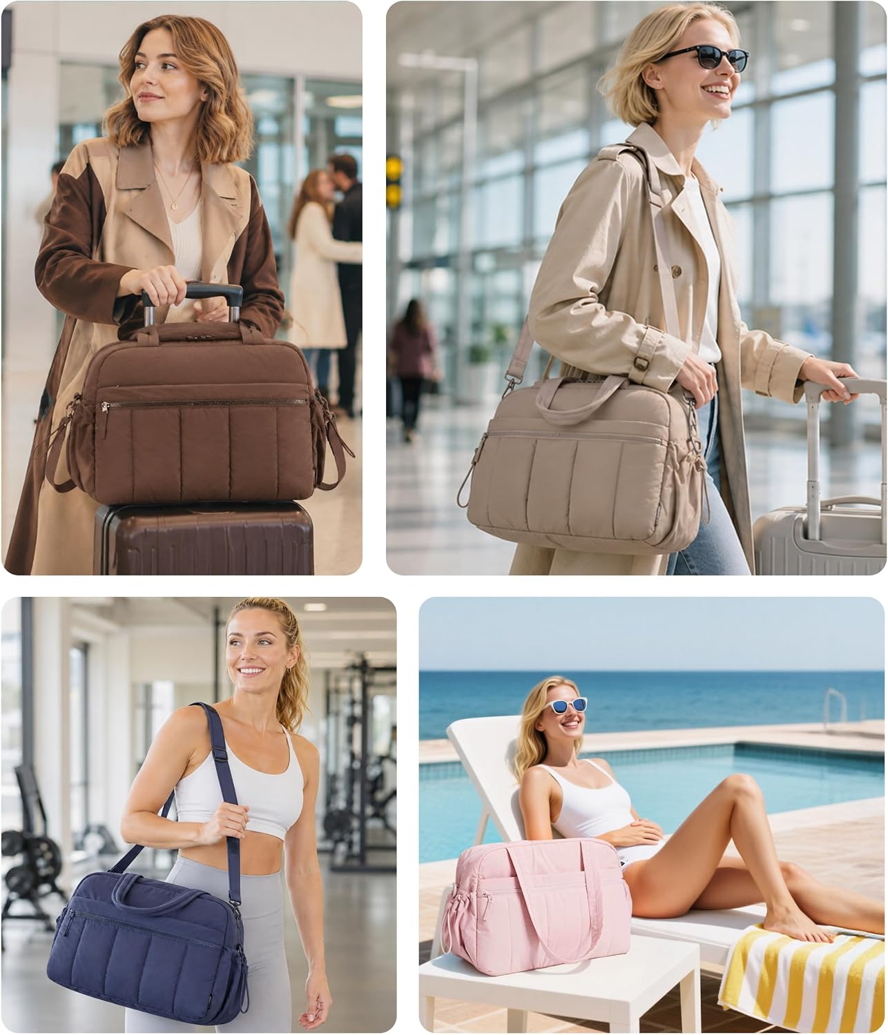 BAGSMART Bolsa de gimnasio para mujeres, bolsa de lona para viajes...