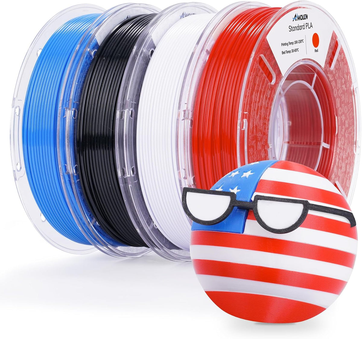AMOLEN \u2013 Paquete de filamento para impresora 3D de PLA, de 1\/...