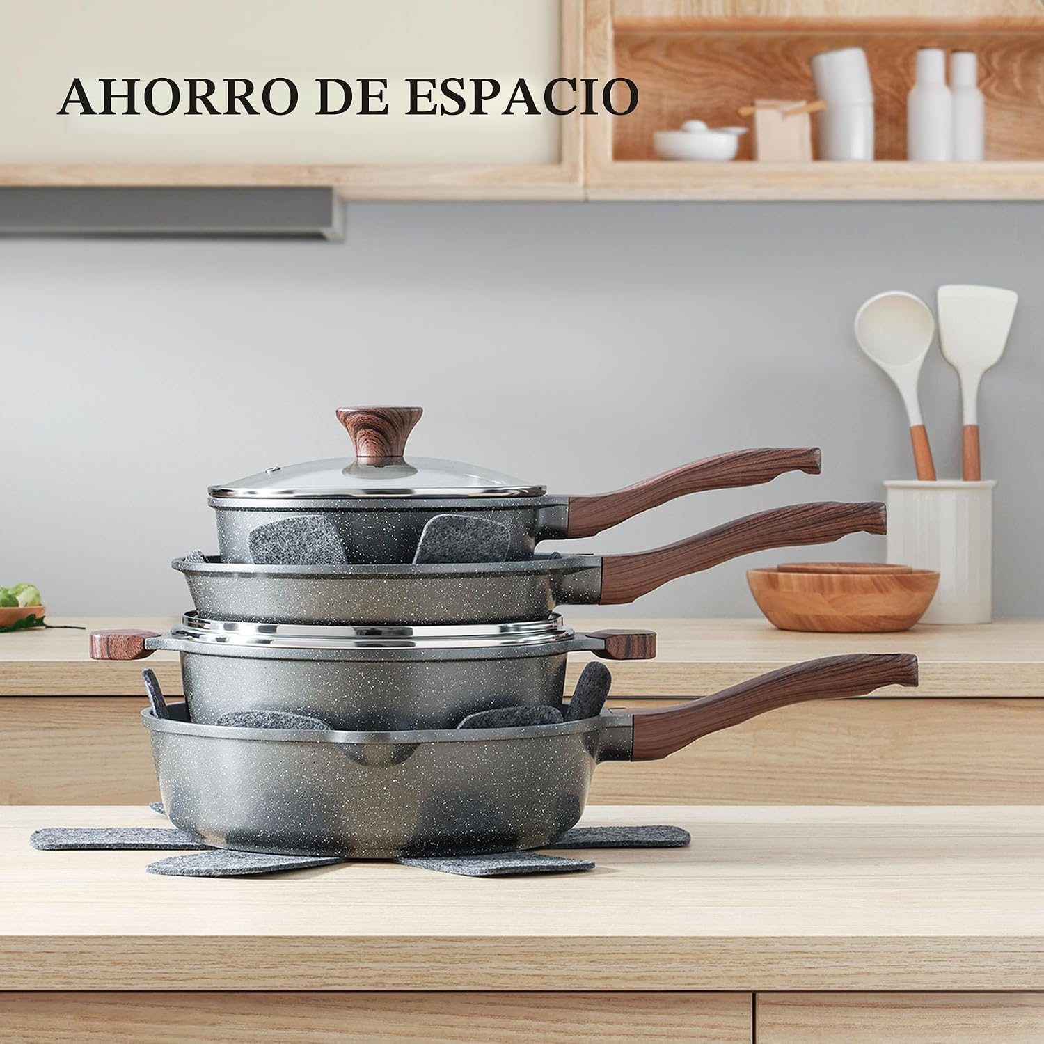 SENSARTE Juego de utensilios de cocina antiadherentes de 13 piezas,...