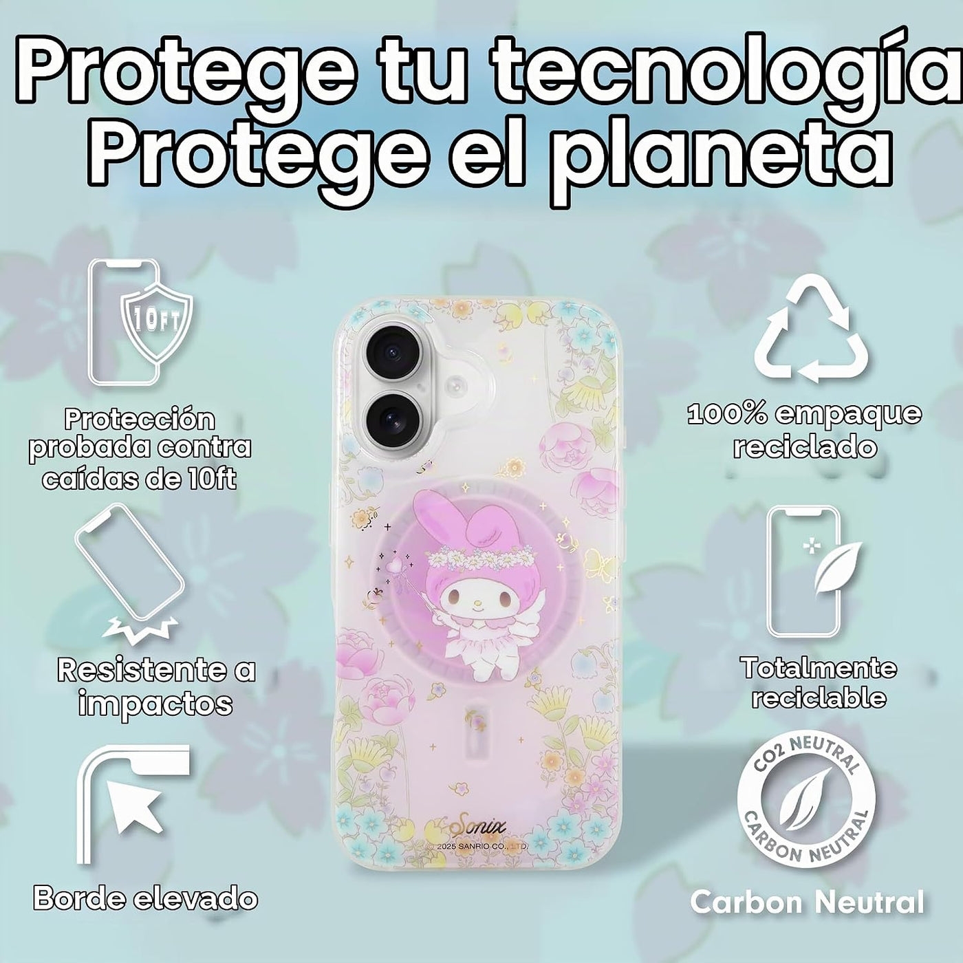 Sonix x Sanrio - Funda para iPhone 16, compatible con MagSafe, prob...
