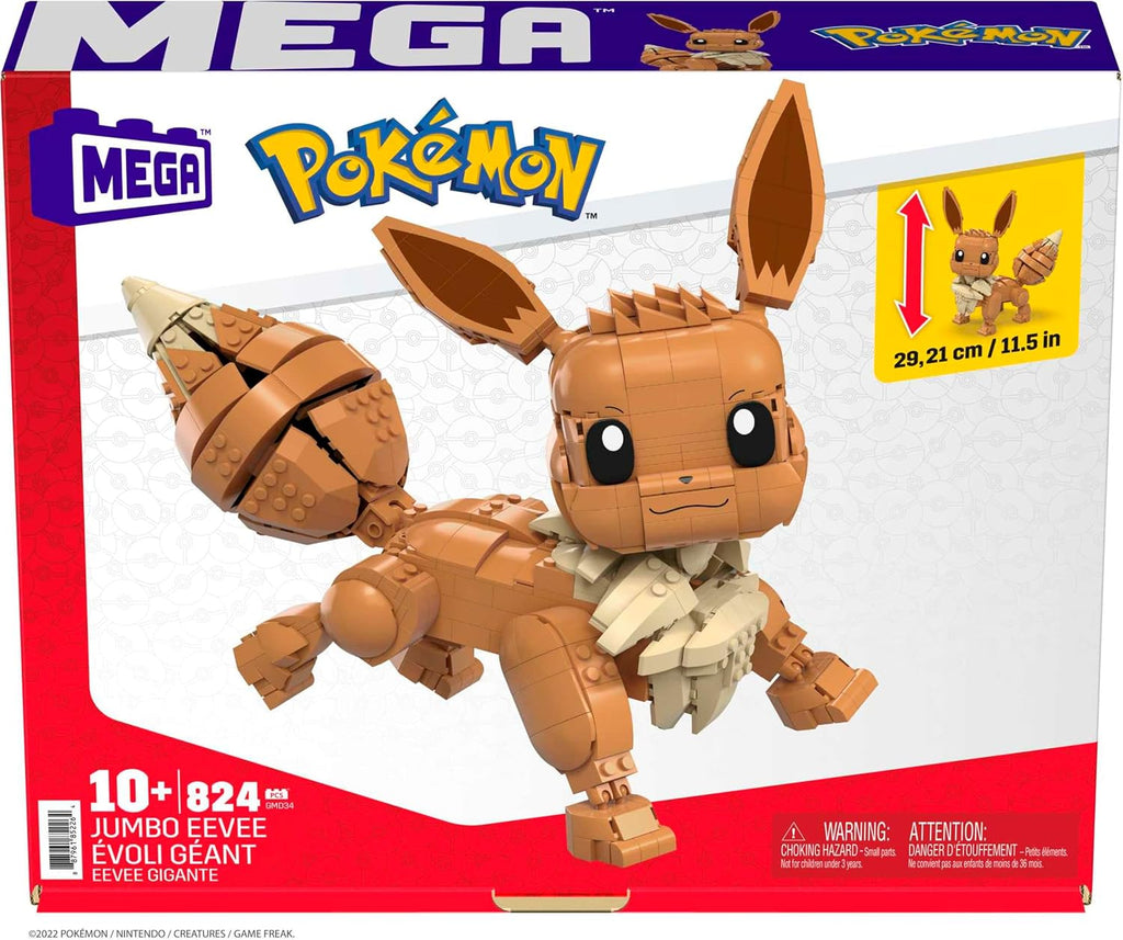 MEGA - Juego de juguetes de construcción Pokémon Jumbo Eevee con 82...