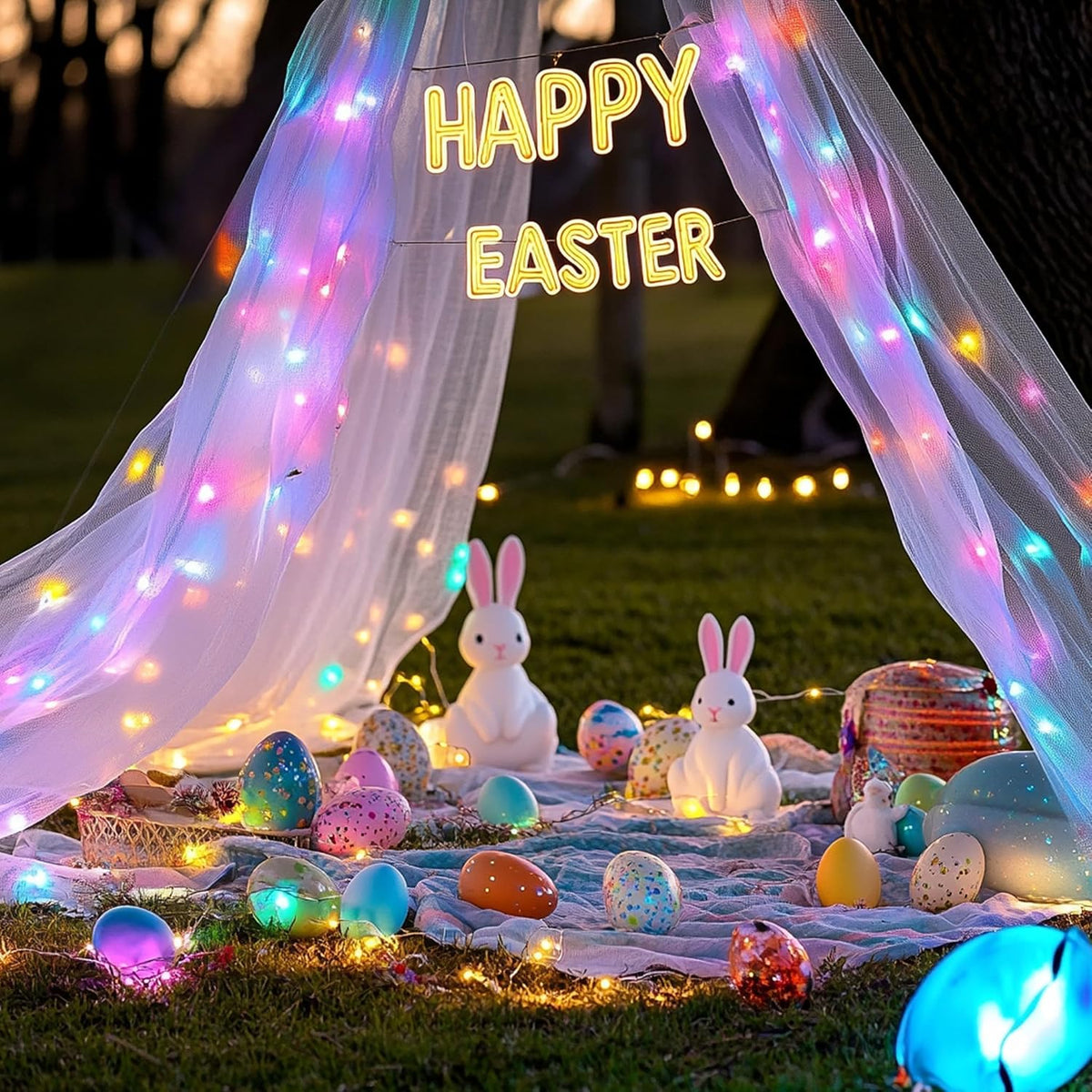 Dazzle Bright Guirnalda de 300 luces LED de Pascua, 100 pies, color...