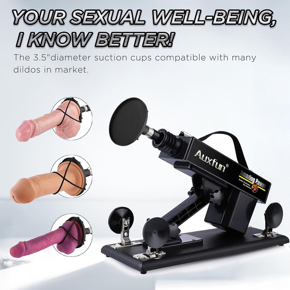 Máquina sexual, AUXFUN máquina automática de consolador con control...