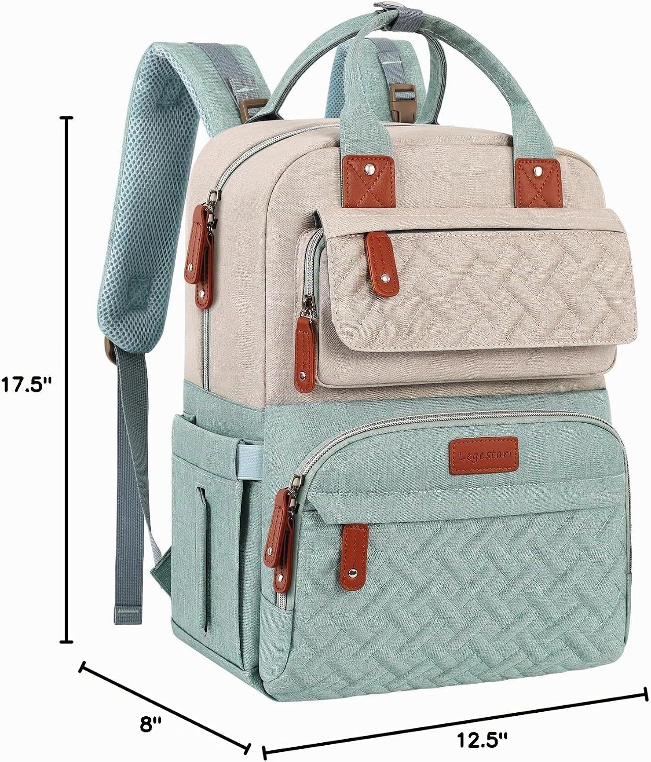 Legestori Mochila para pañales, bolsa de pañales para bebé niña con...