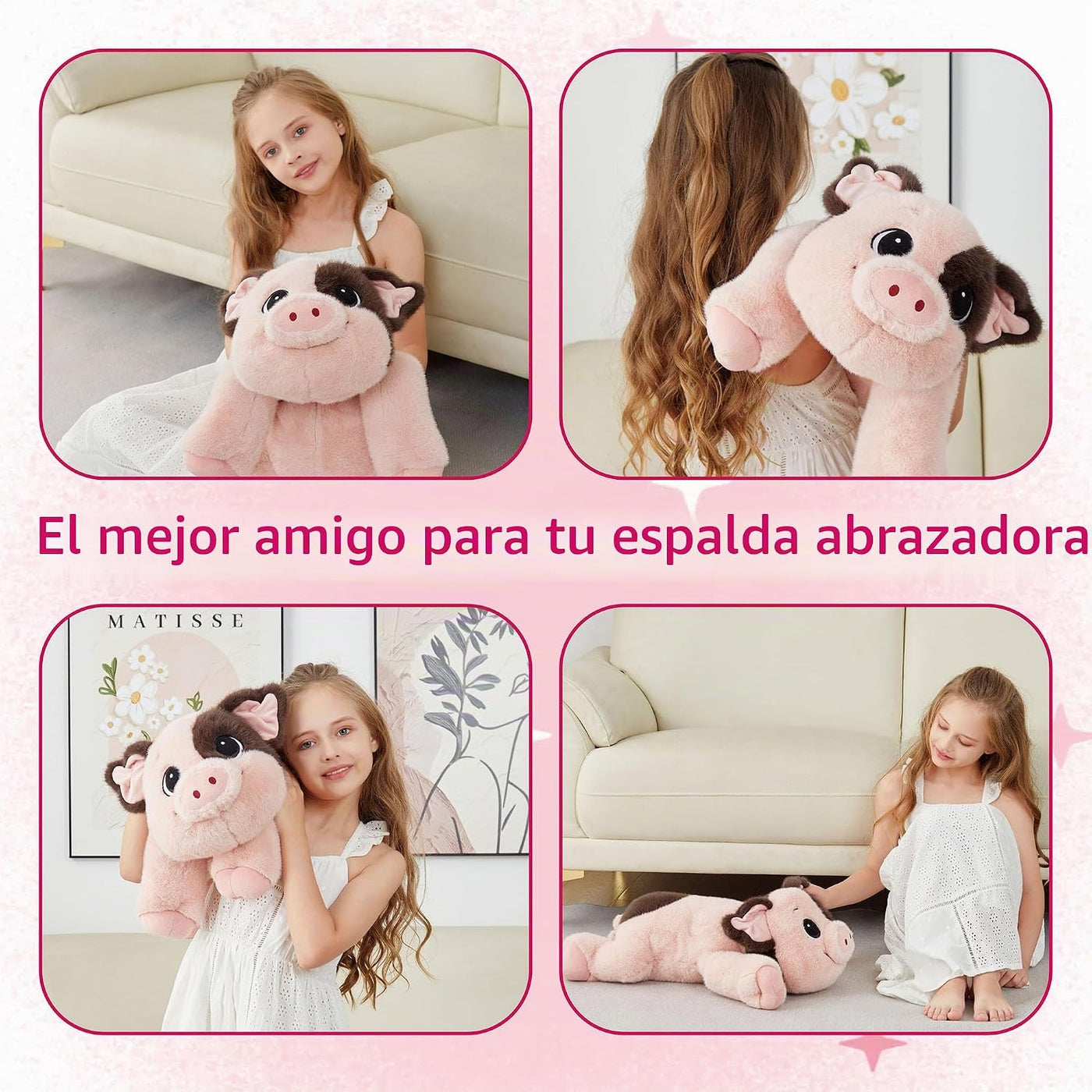 GILFWM Juego de caja de regalo de animales de peluche de cerdo rosa...