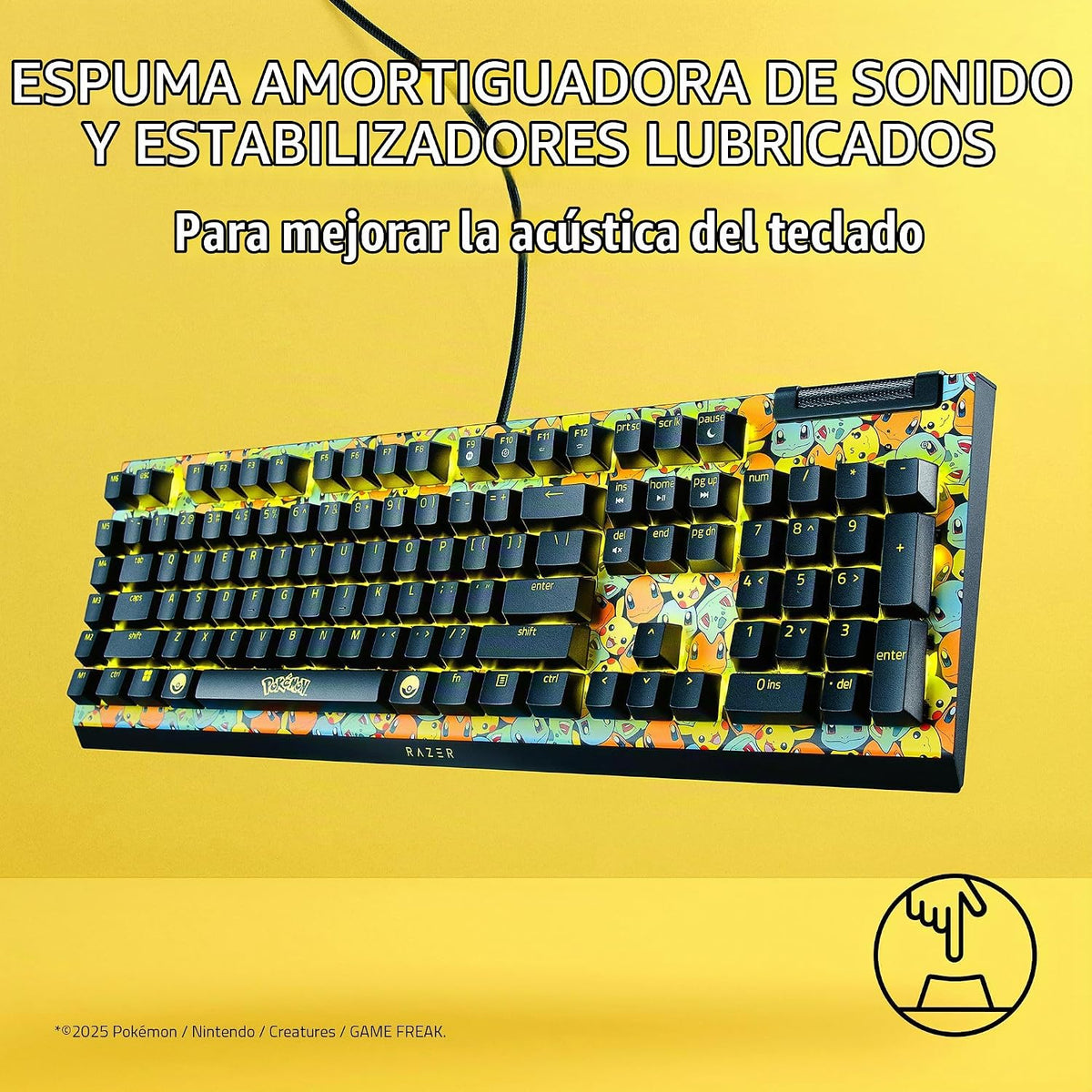 Razer Teclado mecánico BlackWidow V4 X para juegos, edición Pokémon...