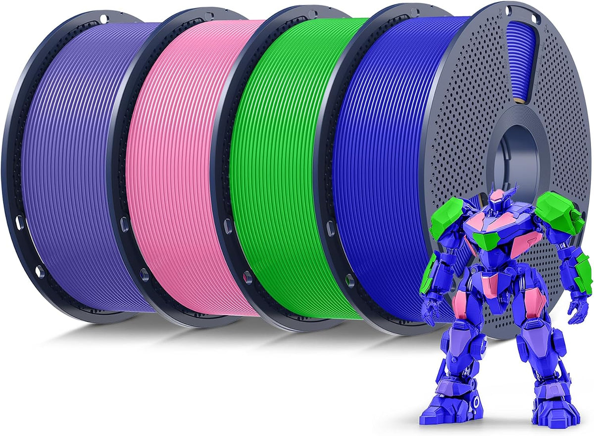 SUNLU Filamento PLA para impresora 3D, multicolor, paquete de 4 | R...