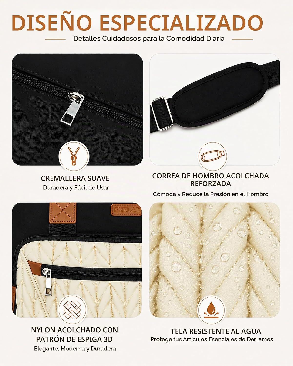 FHELAD Bolsa de pañales, bolsa de hospital para trabajo de parto y...