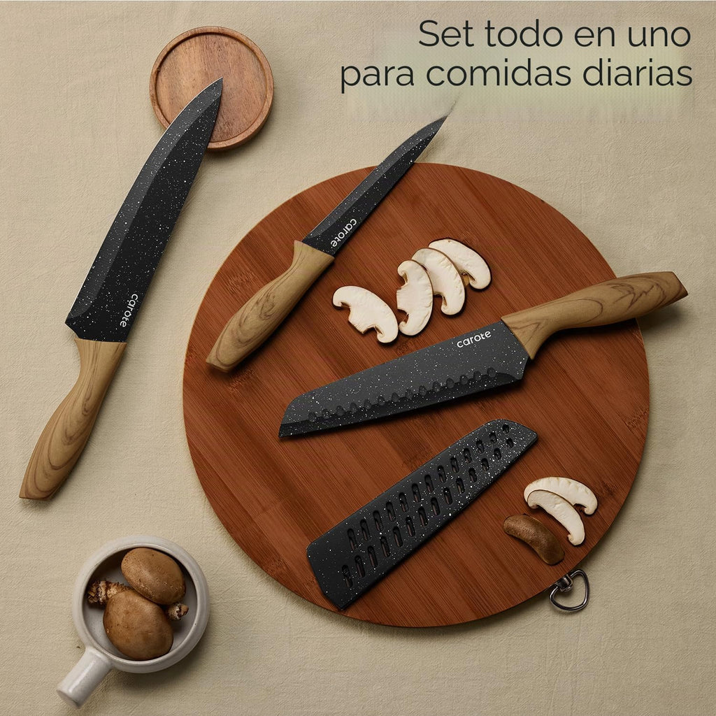 CAROTE Juego de 39 ollas y sartenes antiadherentes, juego de utensi...