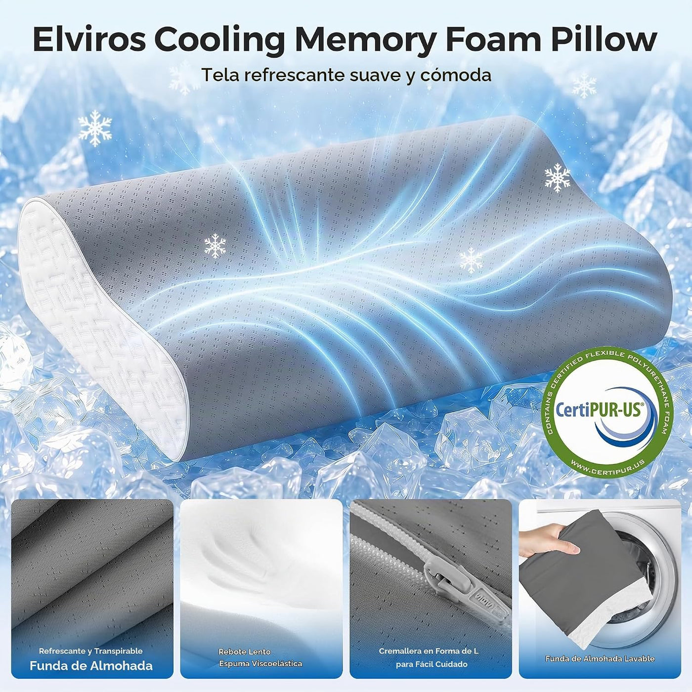 Elviros Almohada cervical de la cama de la almohada del cuello de l...