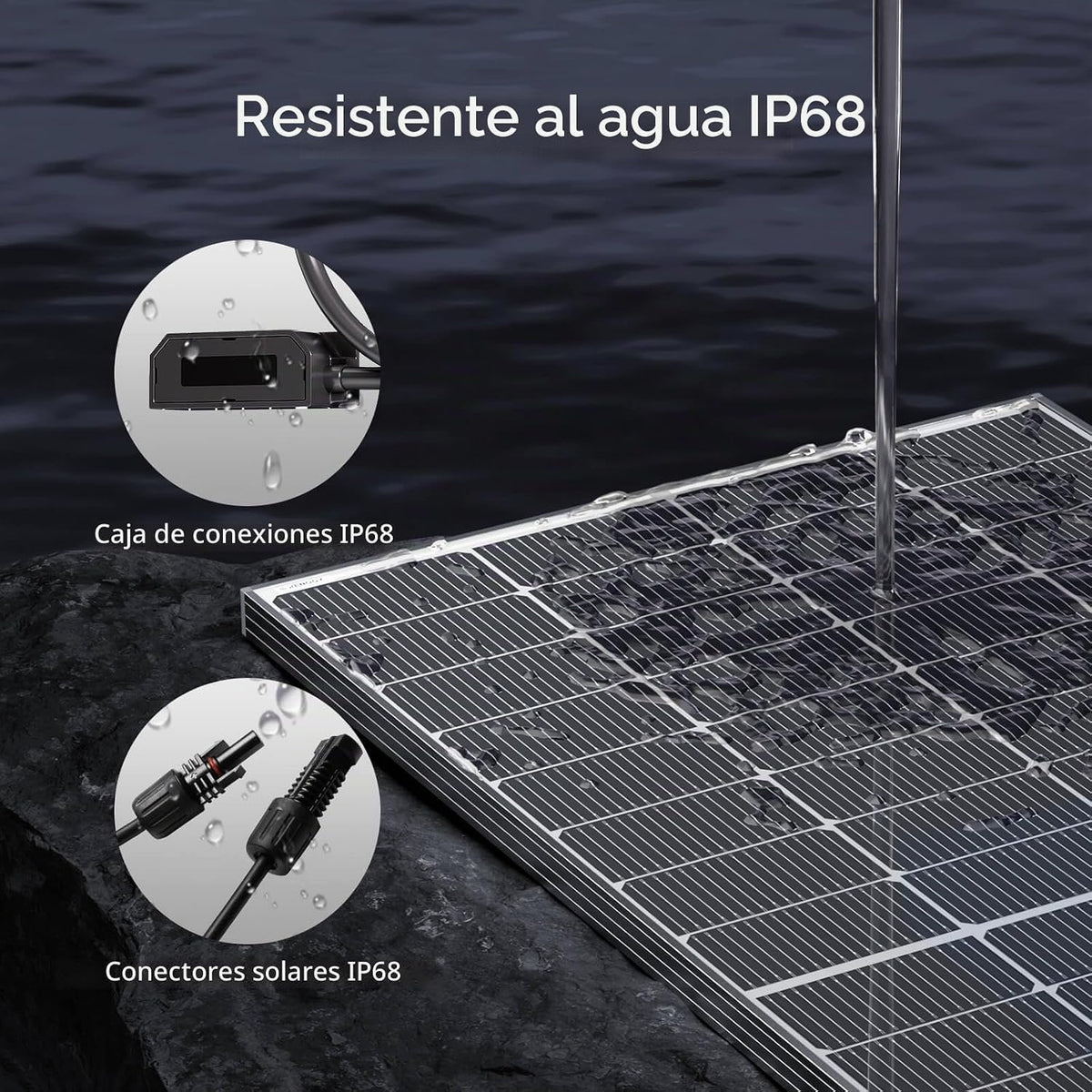 Renogy Panel Solar Bifacial de 250W Tipo N 16BB, Panel Solar de 250...