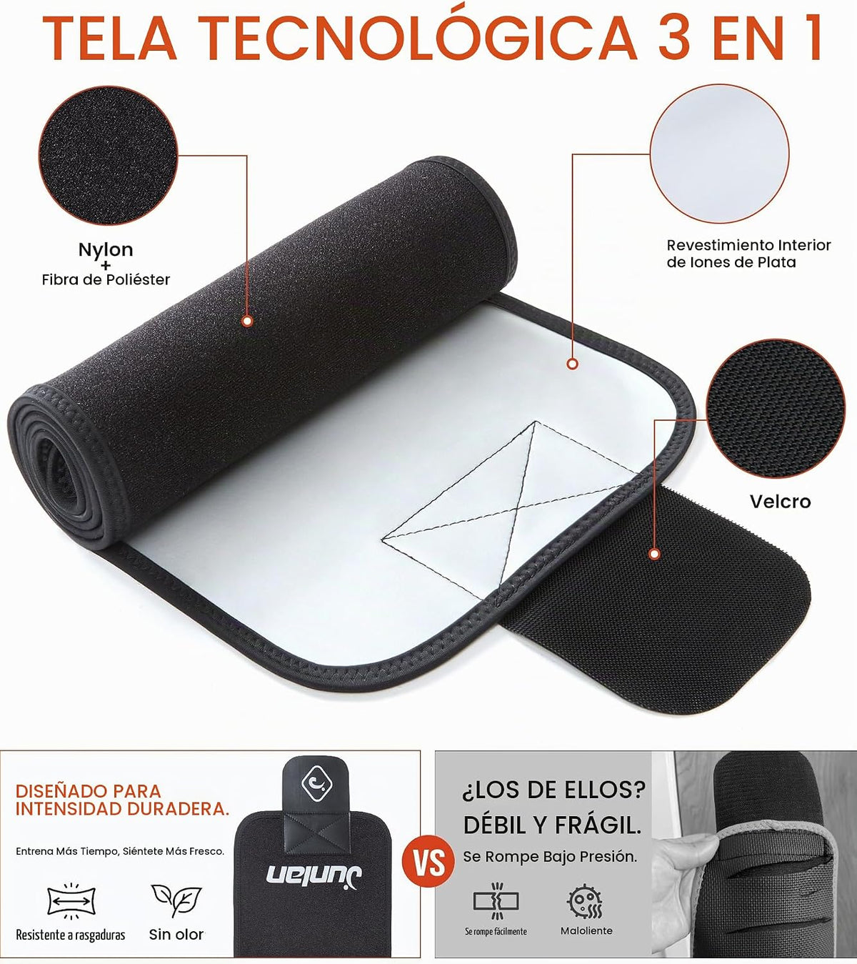Junlan Entrenador de cintura para mujer - Banda de sudor para entre...