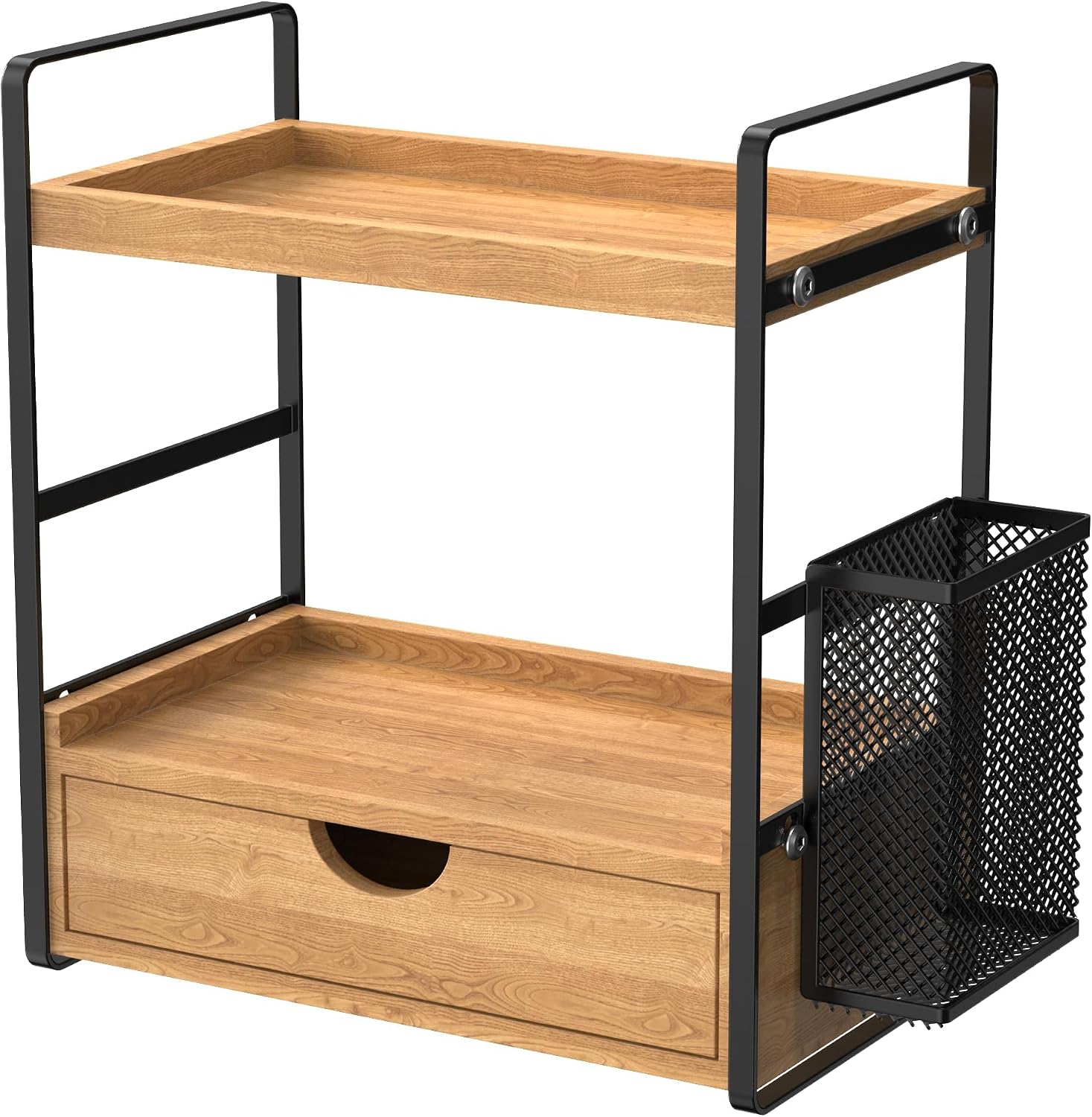 LEMIKKLE Organizador de encimera de baño con cajón y cesta, organiz...
