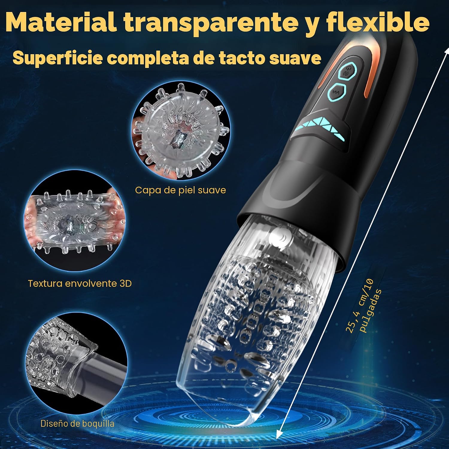 Masturbador automático masculino juguete sexual con 10 vibraciones,...