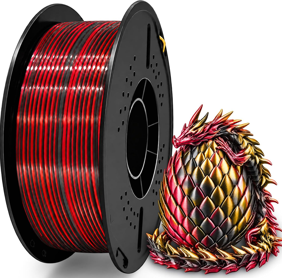 UGUESS PLA+ Rojo\/Negro\/Dorado-2.2 lbs | Filamento de impresora 3D...