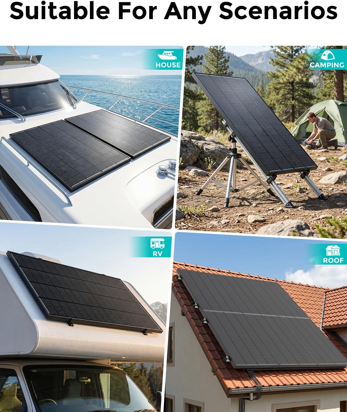 ECOBOSS 200 vatios TÜV Certificación N-tipo panel solar, eficiencia...