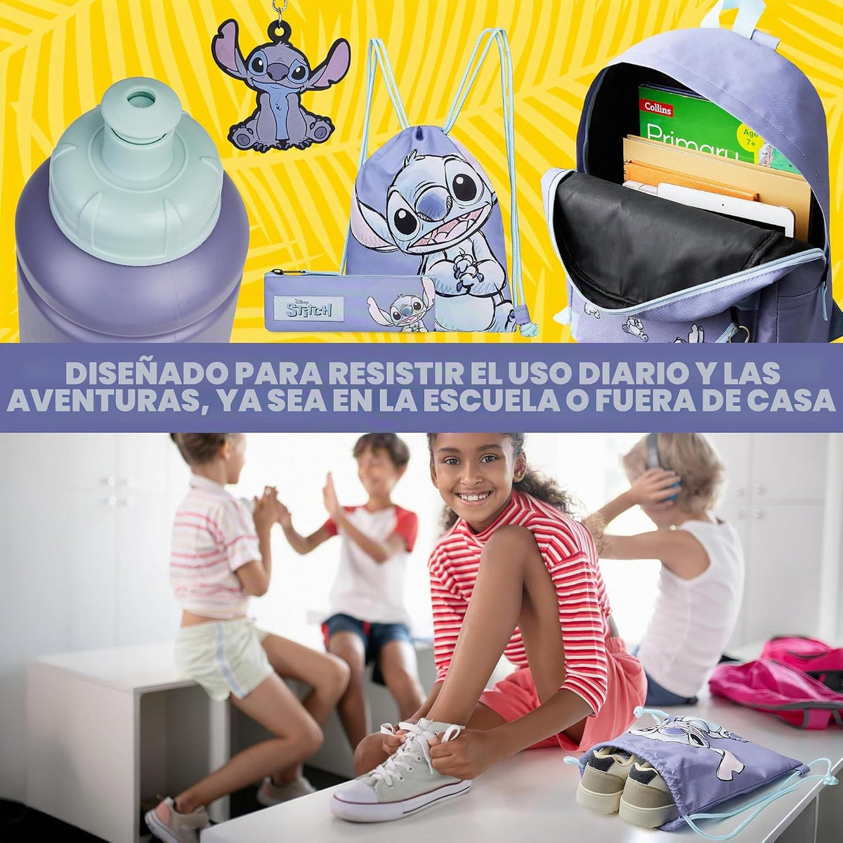 Disney Stitch - Mochila de 5 piezas, regalos para niñas, niños con...