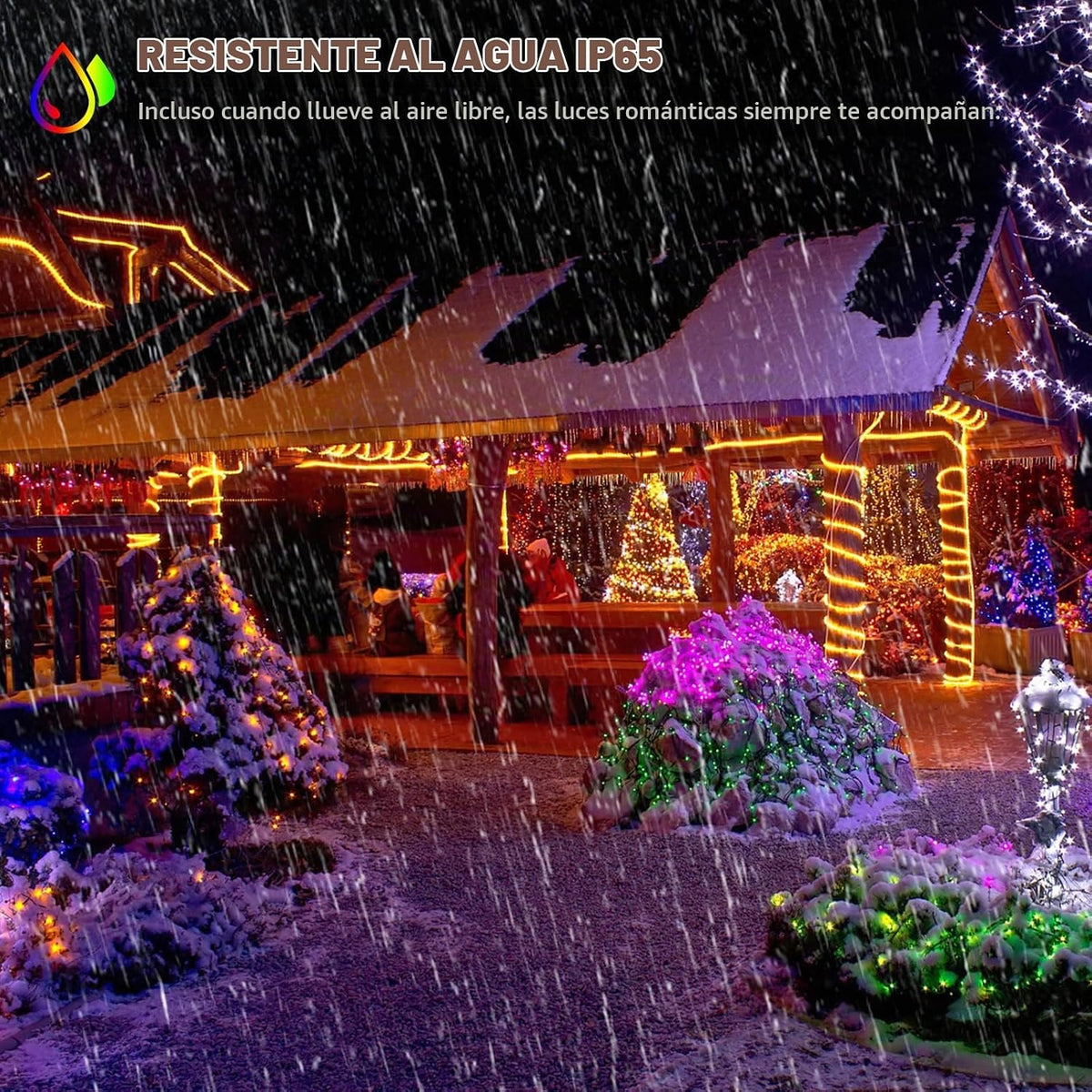 Chuya Luces de Navidad para interiores y exteriores, luces de árbol...