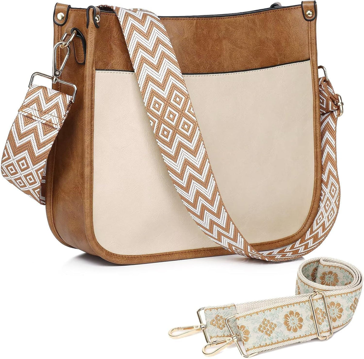AUYOCO Bolsos cruzados de cuero vegano para mujer, bolso de hombro...