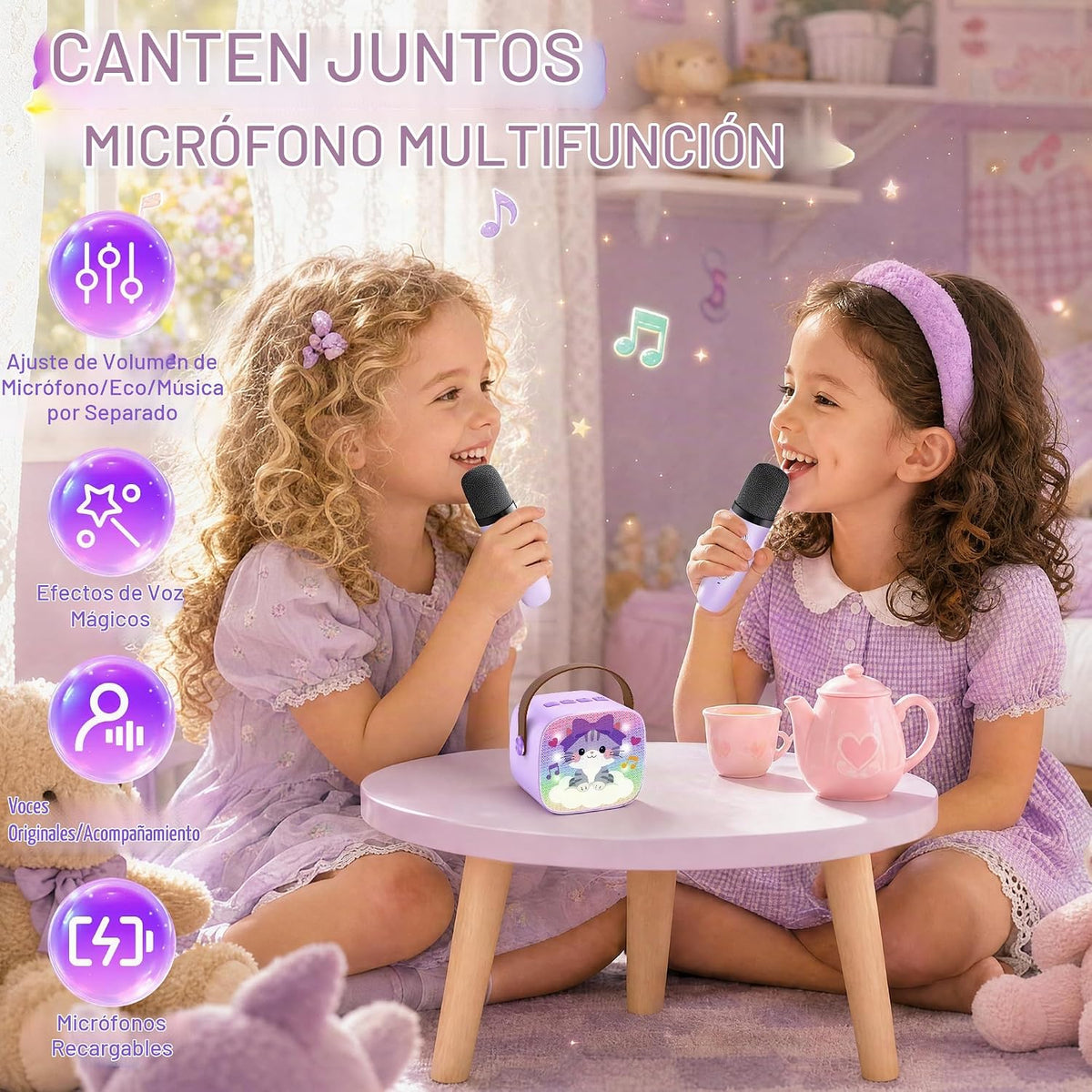 YLL Máquina de karaoke para niños, regalos de cumpleaños para niñas...