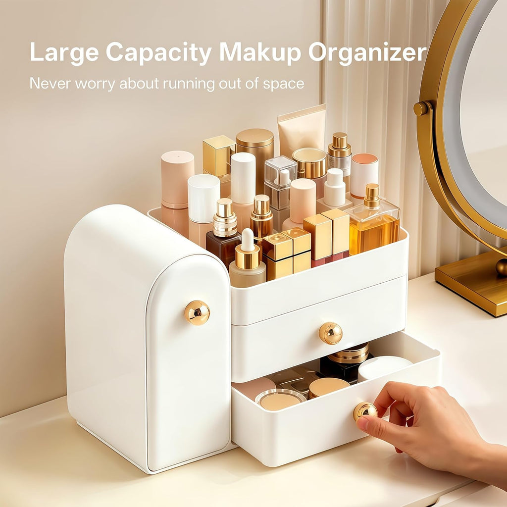 HBlife Organizador de maquillaje para encimera con cajones, organiz...