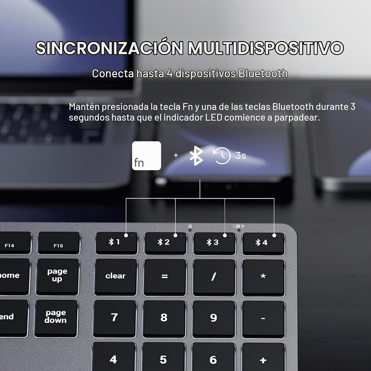 Satechi Slim X3 Teclado retroiluminado Bluetooth para Mac, teclas i...