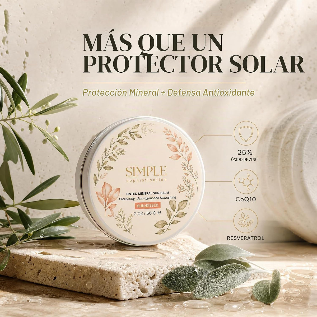 Bálsamo de protección solar mineral tintado para la cara | 25% de ó...