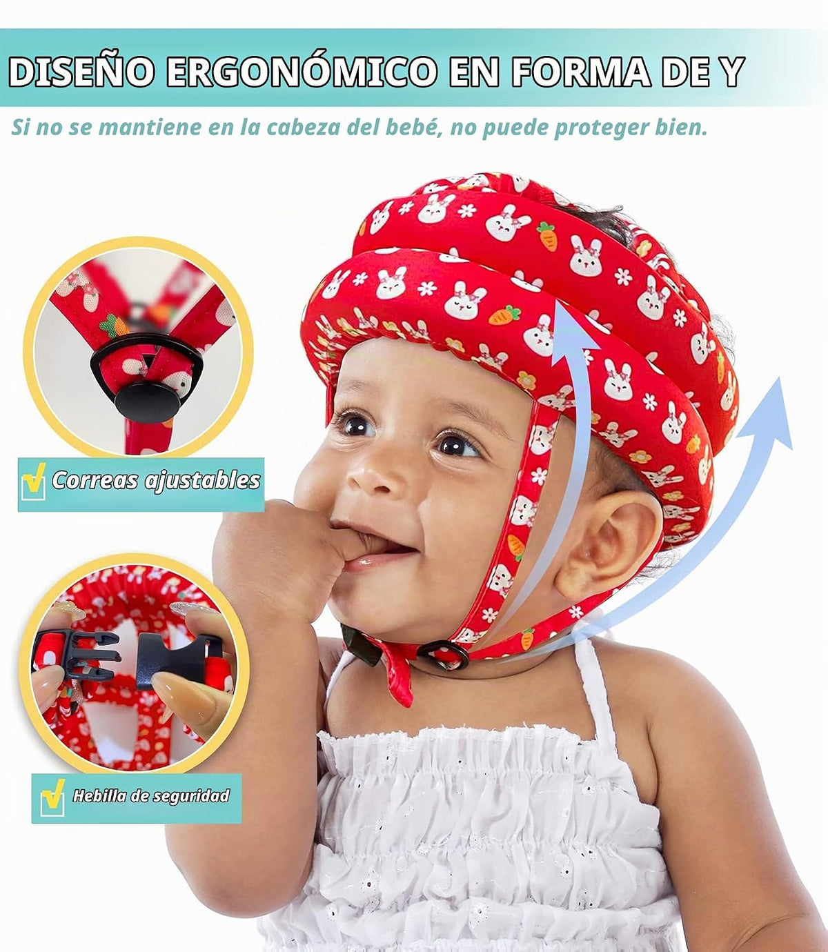 Casco de bebé de Simply Kids para gatear y caminar | Protector de c...