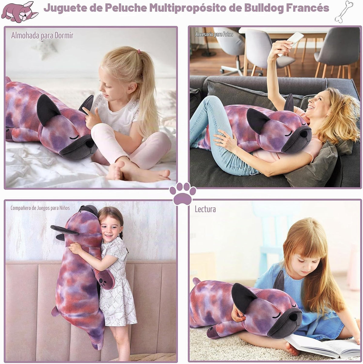 Auspicious beginning Peluche de bulldog francés gigante de 30 pulga...