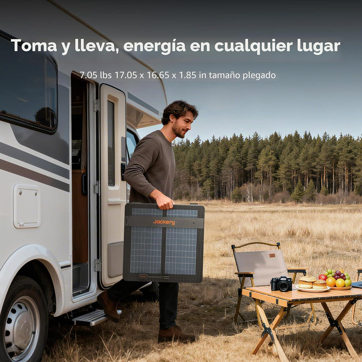 Jackery SolarSaga - Panel solar de aire de 100 W, 23% de eficiencia...