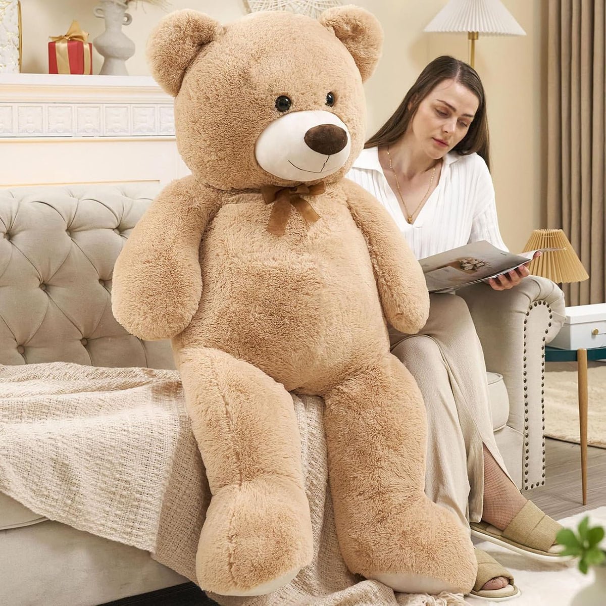 Toys Studio - Oso de peluche ultra suave de 51 pulgadas para niñas,...