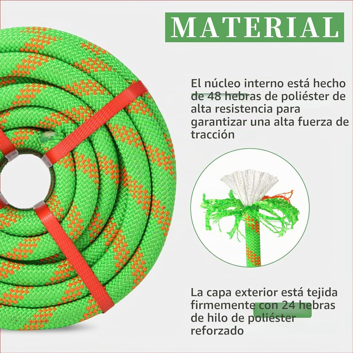 Arborist - Cuerda de escalada de 5\/8 pulgadas x 100 pies, cuerda d...