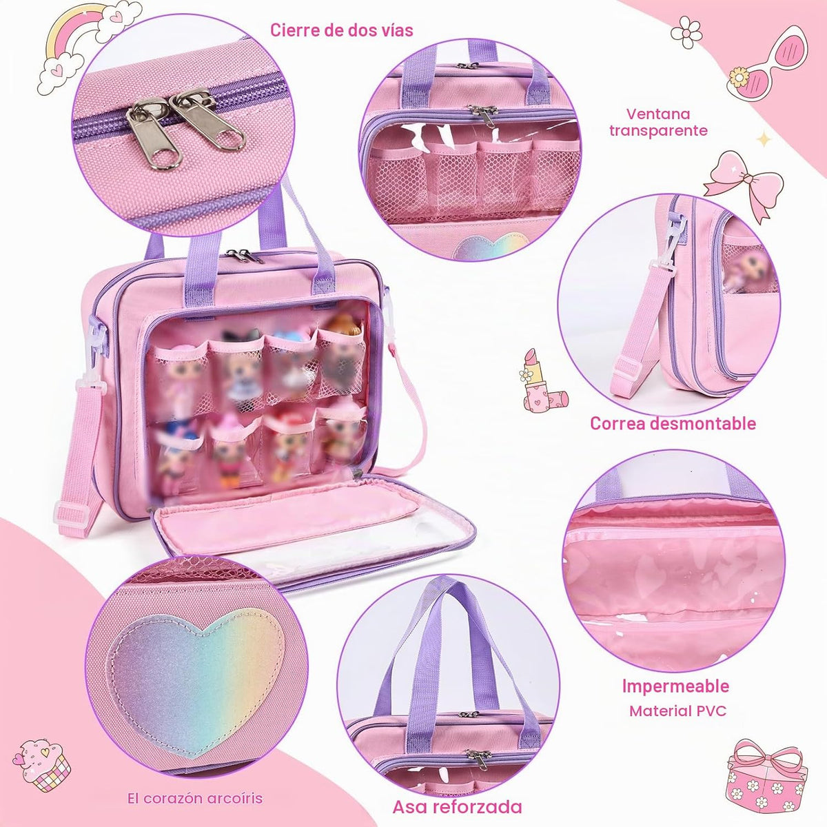 Bolsa de transporte para muñecas compatible con muñecas LOL Surpris...
